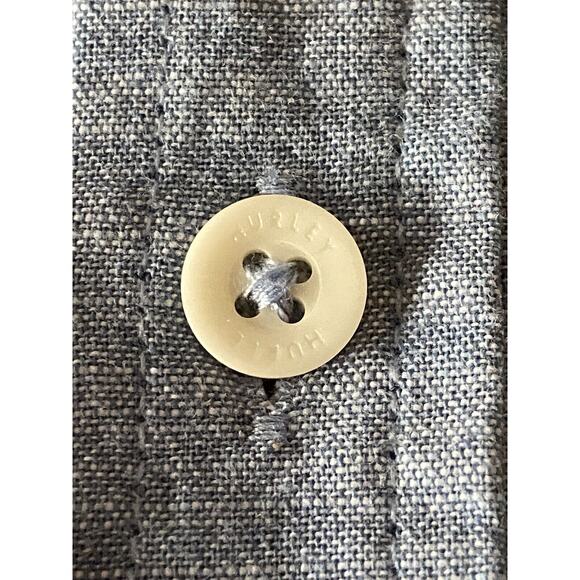 HURLEY Standard Collection Slub Button-down Cotton Shirt sz XXL | Blue - Picture 5 of 6